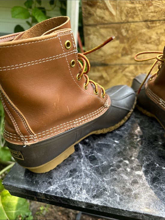 L.L. Bean Brown Leather and Dark Brown Rubber Duck Boots main image 4